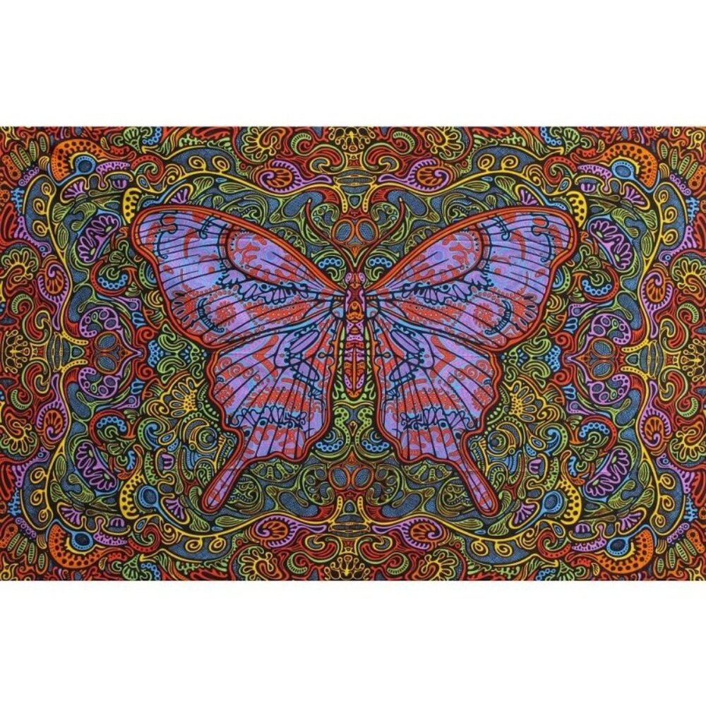 Butterfly Wings Mini Tapestry Wall Hanging Decor Gift 3D Psychedelic 45x30 New